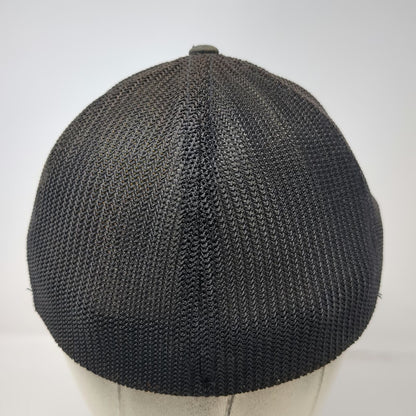 Columbia Baseball Cap Black One Size Mesh Back Distressed Pine Tree Flag Hat
