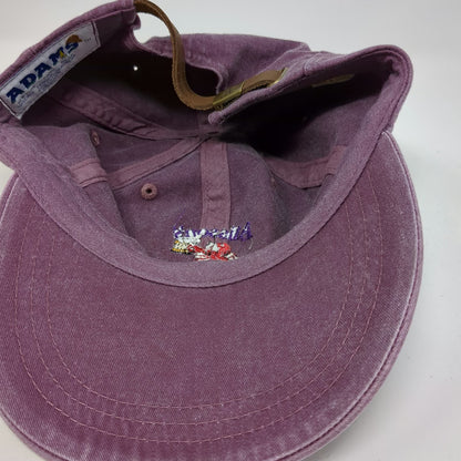Adams Baseball Cap Purple One Size Leather Strap Lobster Beer Kennebunkport Hat
