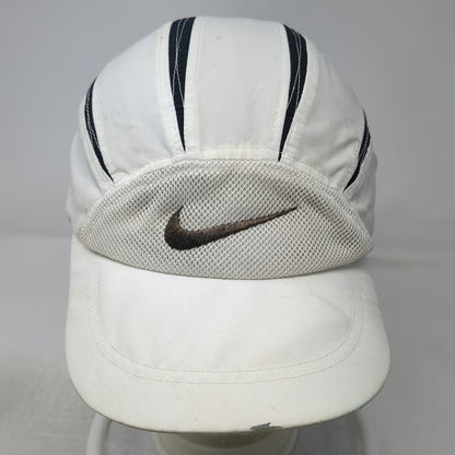 Nike Baseball Cap White One Size Mesh Panel Technical Adjustable Strapback Hat