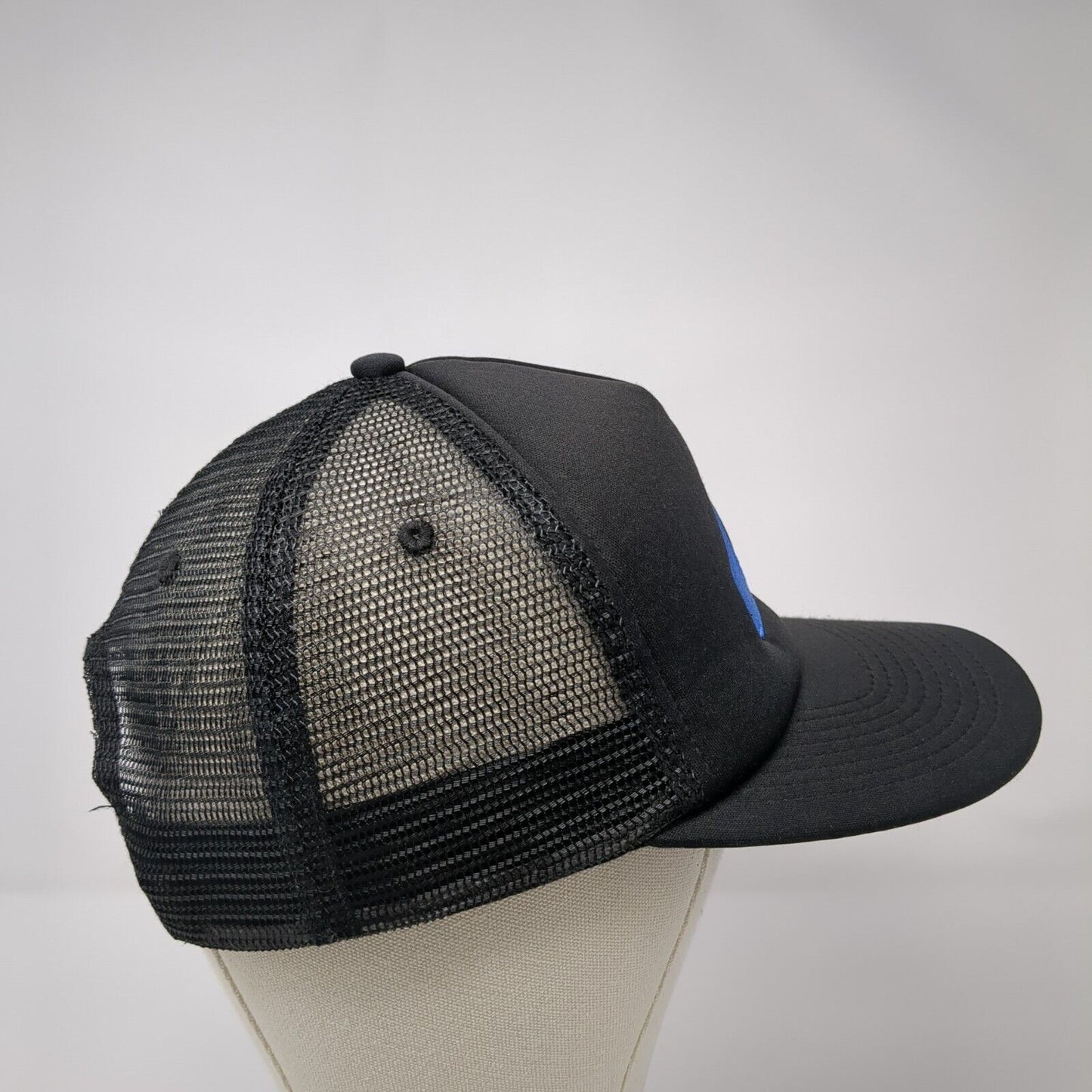 Quiksilver Snapback Mesh Back Trucker Hat Black One Size Adjustable