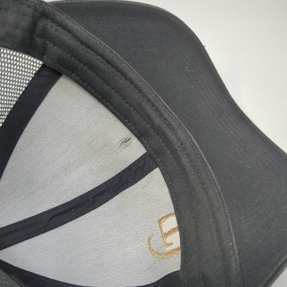 Port Authority Strapback Mesh Back Trucker Hat Gray One Size Logo