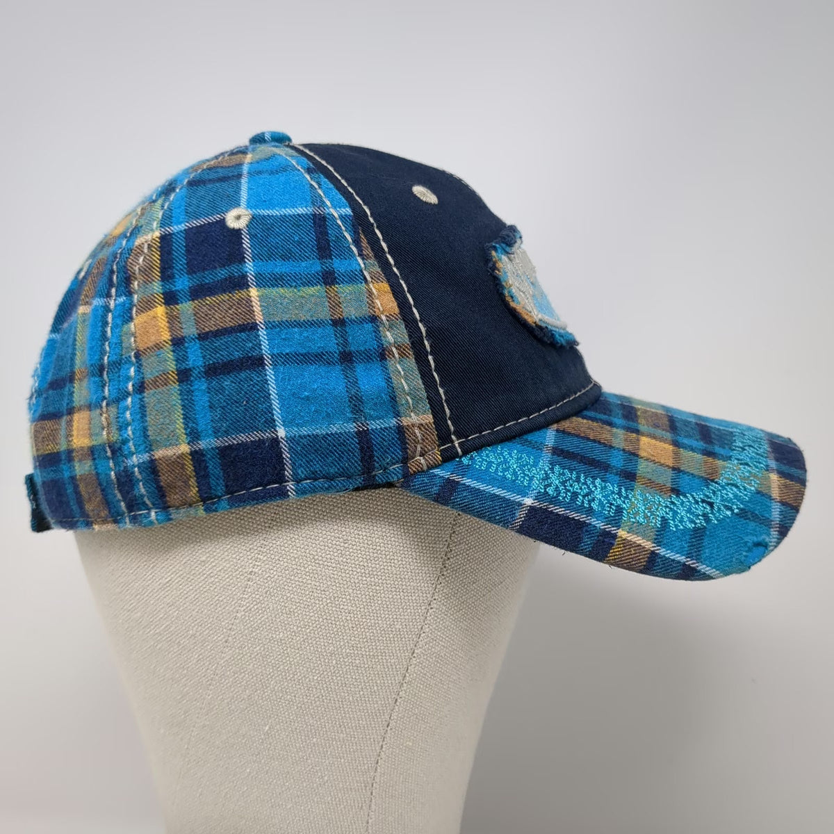 Outdoor Cap Baseball Cap Blue One Size Plaid Sportsmans Warehouse Strapback Hat