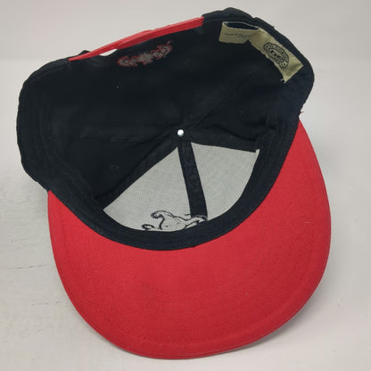 DC Comics Snapback Black Red One Size Harley Quinn Checkered Flat Brim Hat