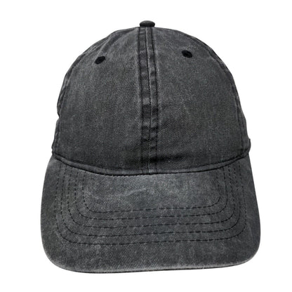 Unbranded Strapback Hat Gray OSFM Adjustable Vented Holes 6 Panel Blank