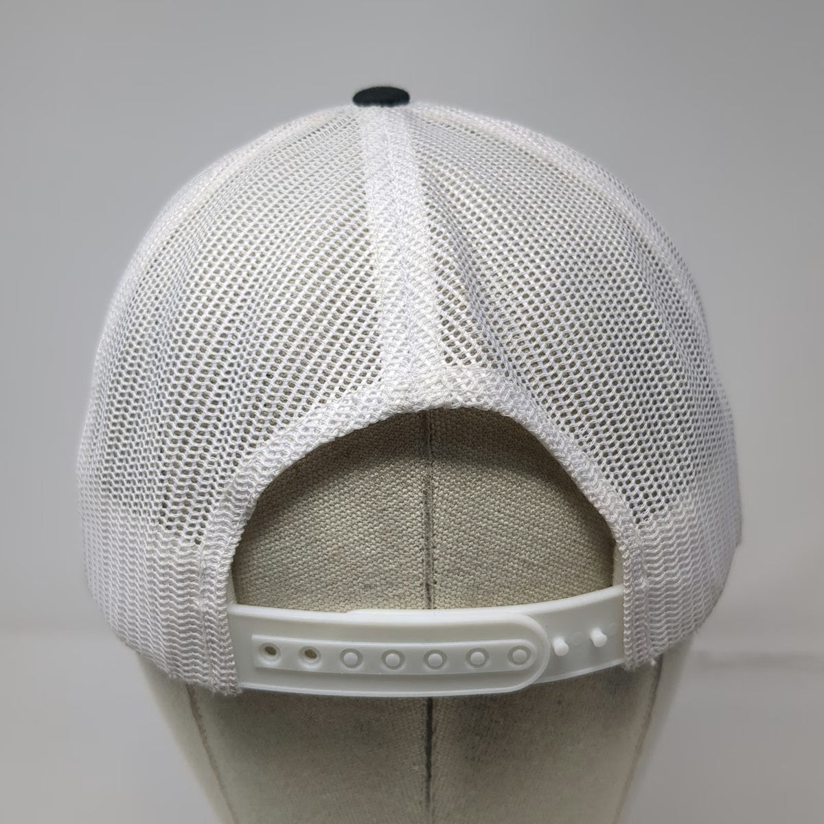 Backcountry Trucker Hat Black White One Size Mesh Back Goat Logo Patch Snapback