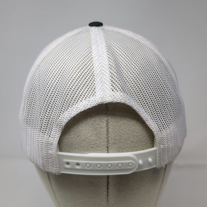 Backcountry Trucker Hat Black White One Size Mesh Back Goat Logo Patch Snapback