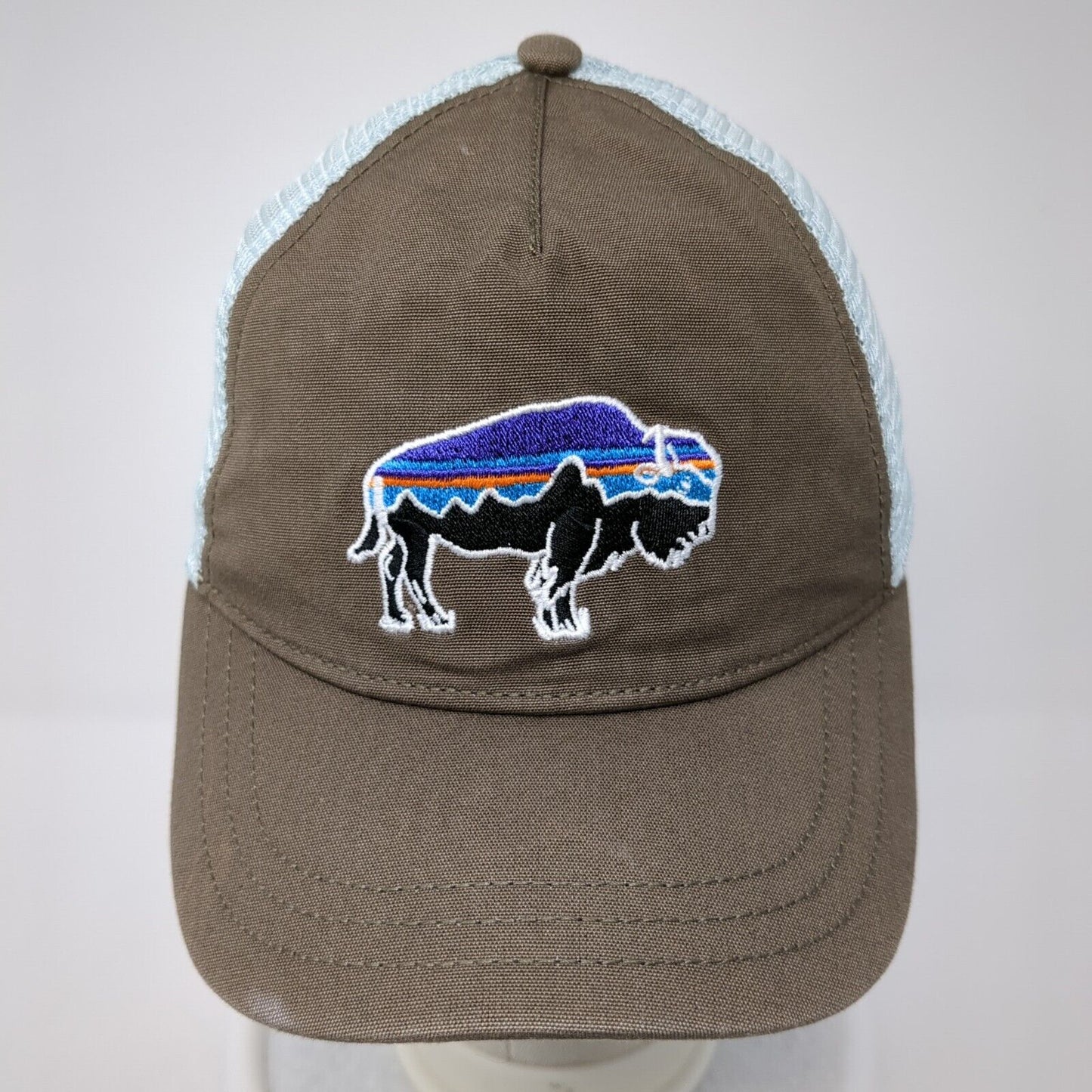 Patagonia Fitz Roy Bison Snapback Trucker Hat Multi One Size Mesh Back