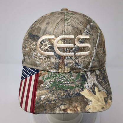 CES Industrial Solutions Network Slideback Hat Camo One Size USA Flag