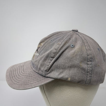 Calvin Klein Snapback Hat Gray One Size cK Logo Embroidered Washed Cotton Denim