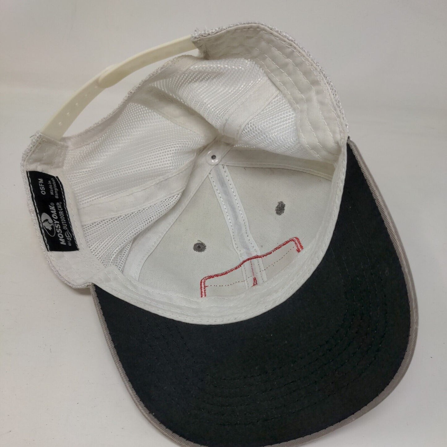 Mossy Oak Fishing Snapback Mesh Back Trucker Hat Tan OSFM Outdoor Cap