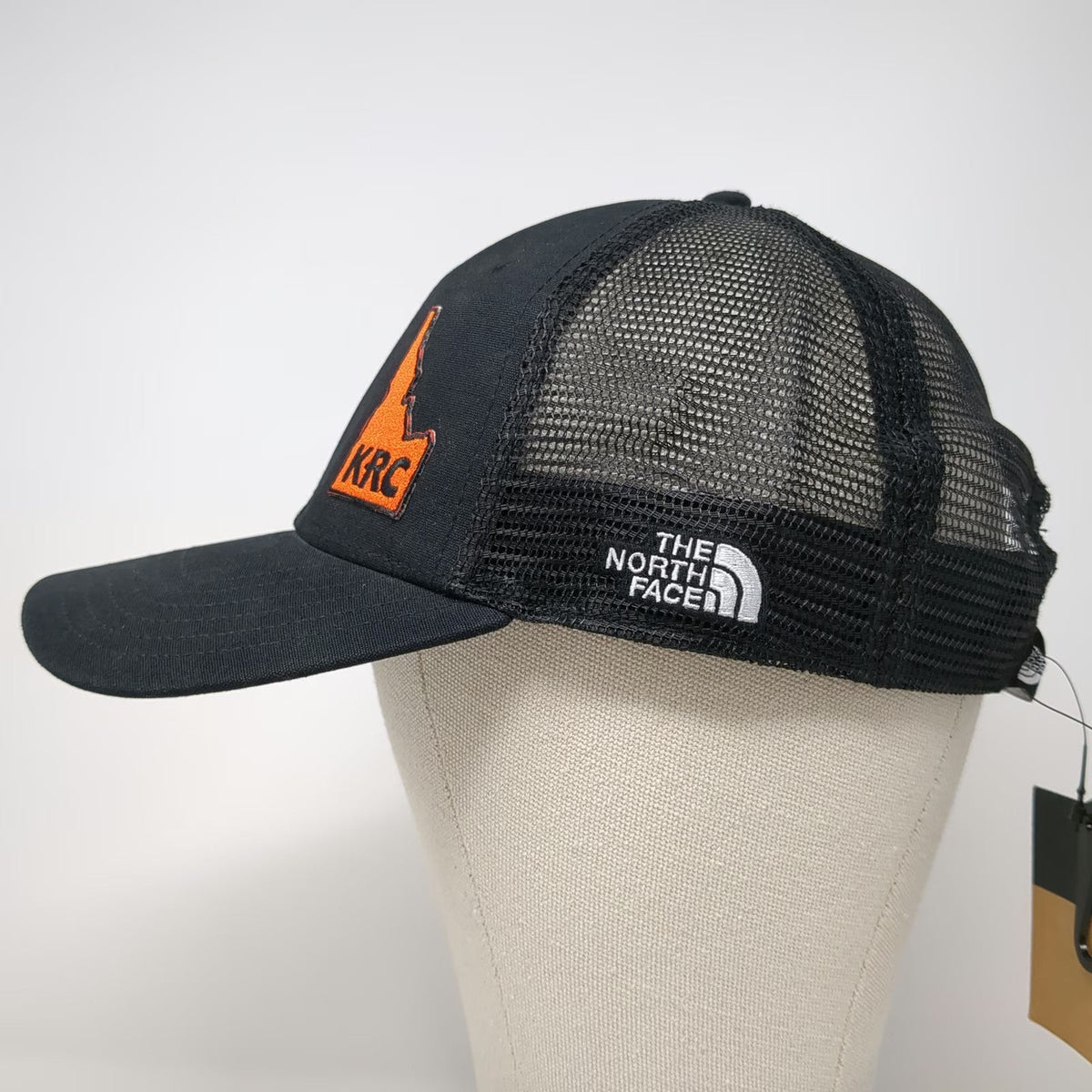 The North Face Trucker Hat Black One Size Idaho KRC Logo Mesh Snapback Cotton