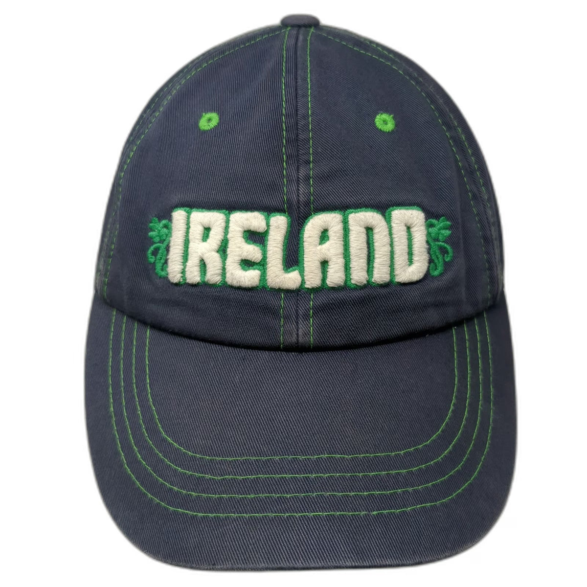 Old Navy Baseball Cap Blue One Size Ireland Shamrock Green Contrast Stitch Hat