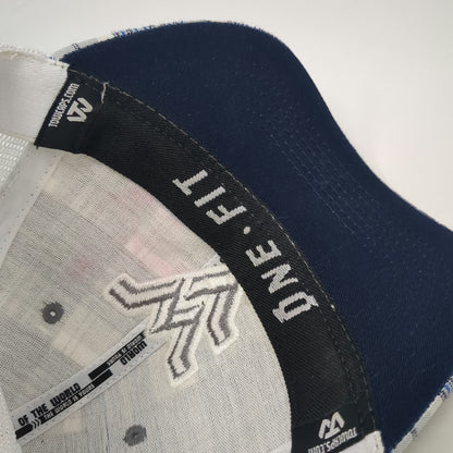 West Virginia Mountaineers NCAA Top of the World Hat Gray Blue OSFM Plaid Mesh