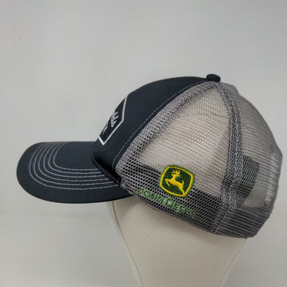 John Deere Men's Snapback Mesh Back Hat Black OSFM Embroidered Reynolds Logo