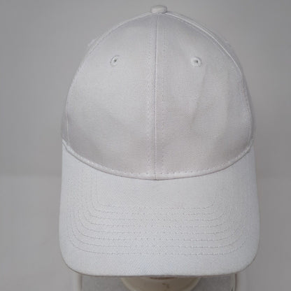 Port & Company Strapback Hat White OS Adjustable Vented Holes 6 Panel Blank