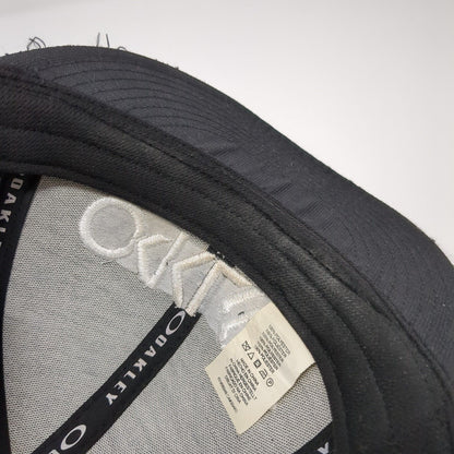 Oakley Snapback Hat Black One Size Adjustable Embroidered Laser Cut