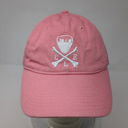 Cleveland Slideback Hat Pink One Size Adjustable Embroidered 6 Panel Cotton
