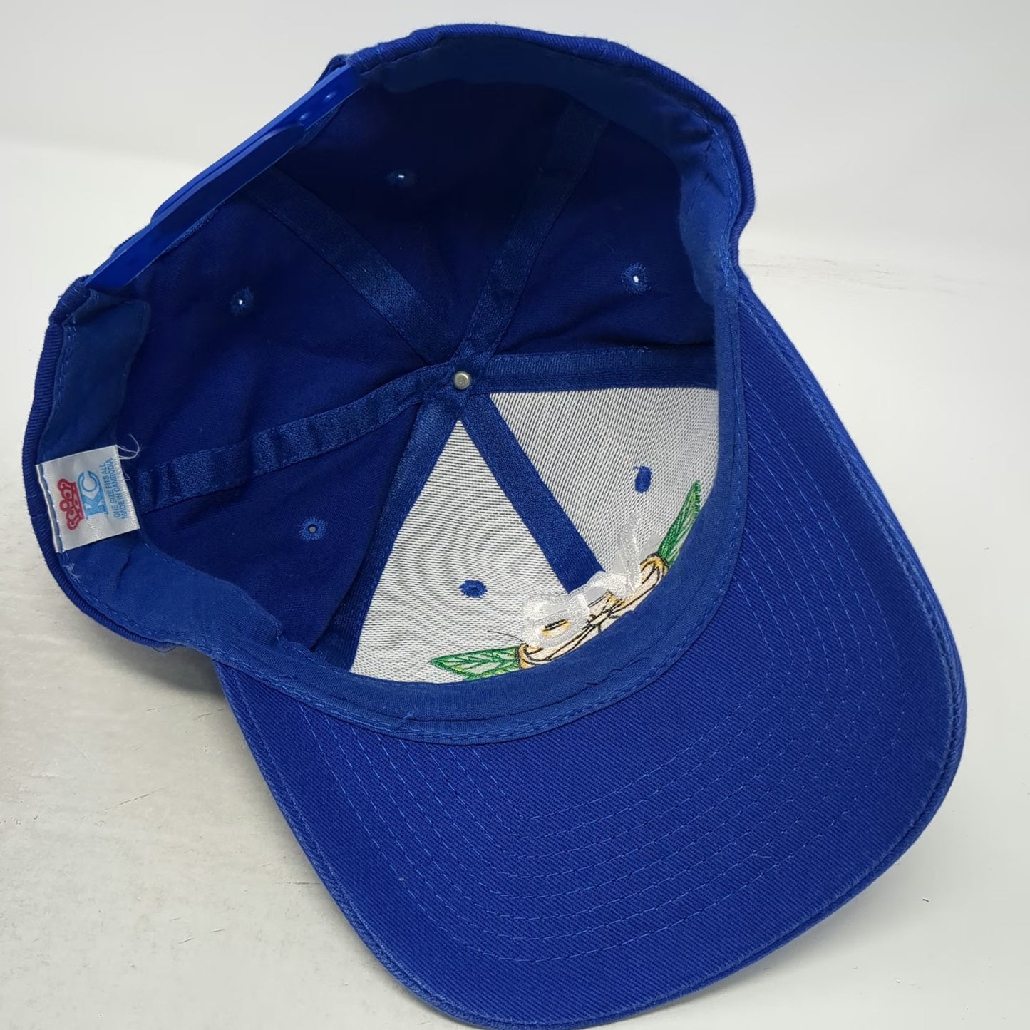 KC Snapback Hat Blue One Size Embroidered VB Lemon Graphic Structured Apparel