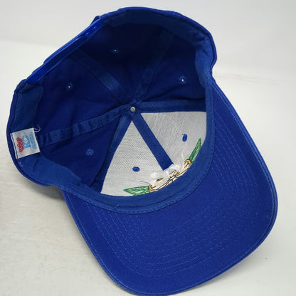 KC Snapback Hat Blue One Size Embroidered VB Lemon Graphic Structured Apparel