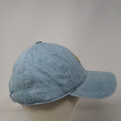 Smiley Face Slideback Hat Blue One Size Embroidered American Eagle
