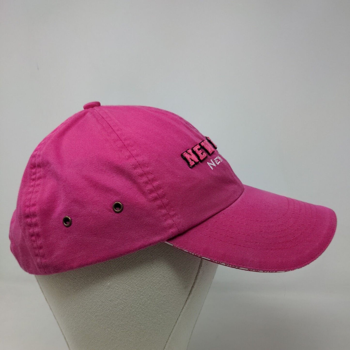 Falcon Women's Strapback Hat Pink Adjustable Embroidered New York New York Logo