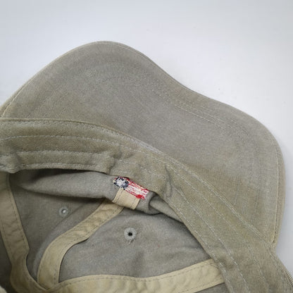 Adams Martha's Vineyard American Flag Baseball Cap Beige One Size Leather Hat