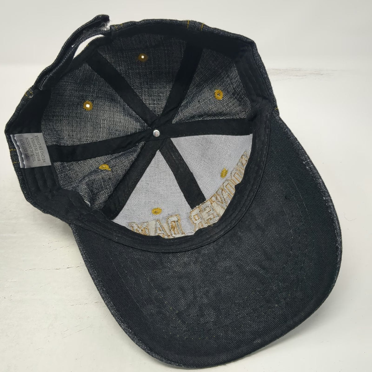 Blue Denim Hoover Dam NV Nevada Baseball Cap One Size Gold Strapback Hat