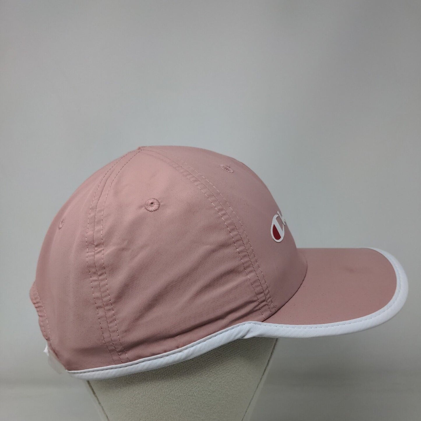 Champion Strapback Hat Pink OSFA Adjustable Vented Holes 6 Panel Polyester