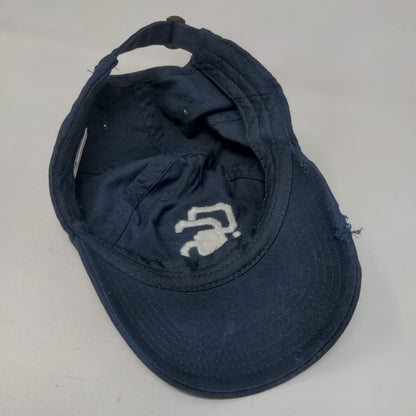 SG Slideback Hat Blue One Size Embroidered Adjustable Solid 6 Panel