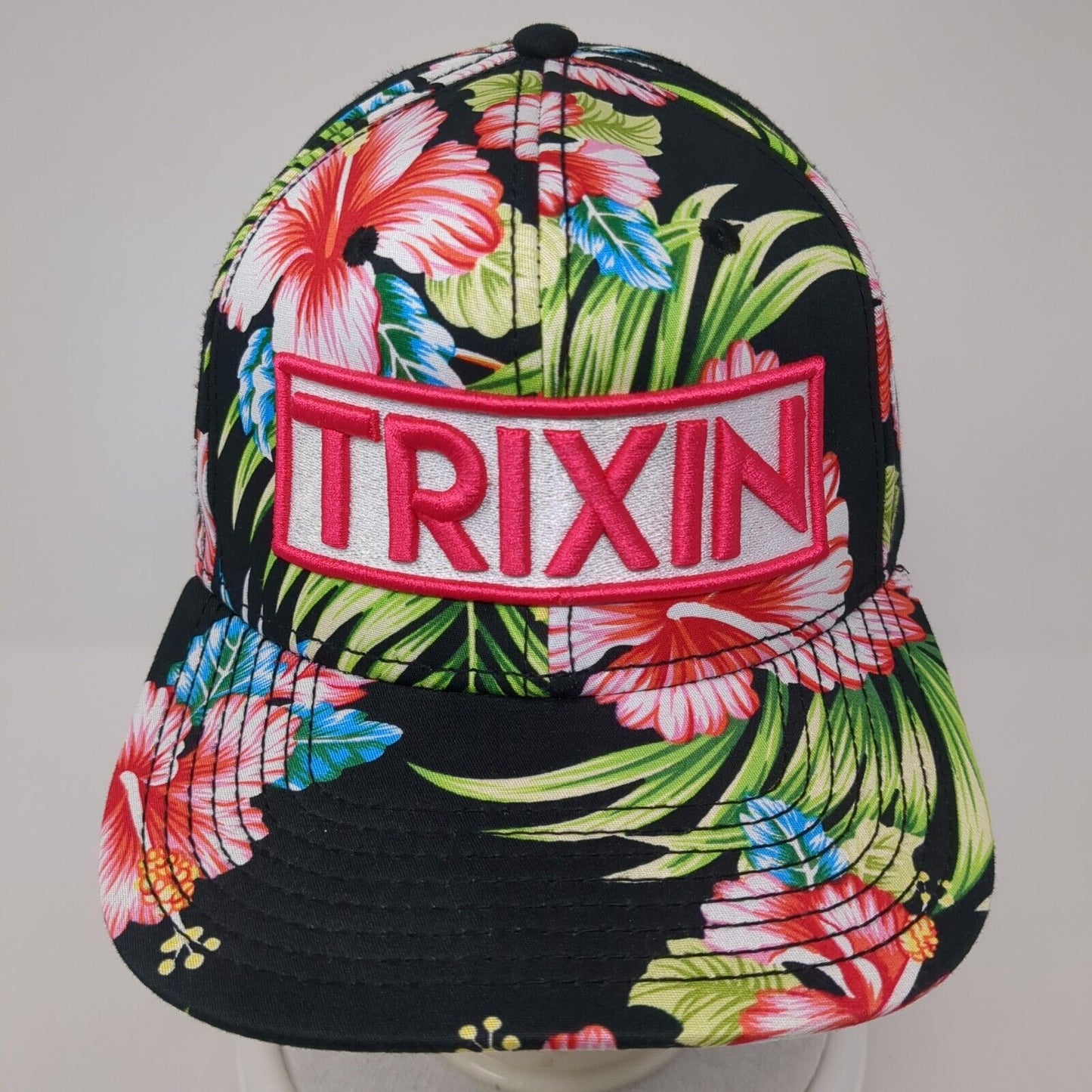 Trixin Snapback Hat Multicolor One Size Adjustable Embroidered Floral Print Otto