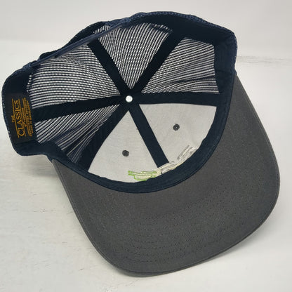 Yupoong Trucker Hat Gray Blue One Size Mesh Snapback AgQuest 25th Anniversary
