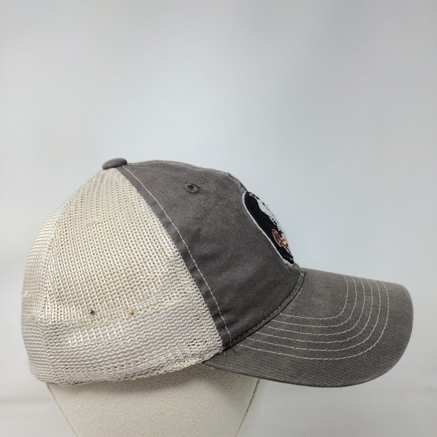 Florida State Seminoles Fitted Mesh Back Hat Gray Embroidered Logo