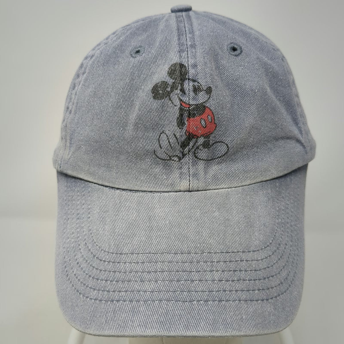 Disney Mickey Mouse Blue Baseball Cap One Size Embroidered Cotton Slideback Hat