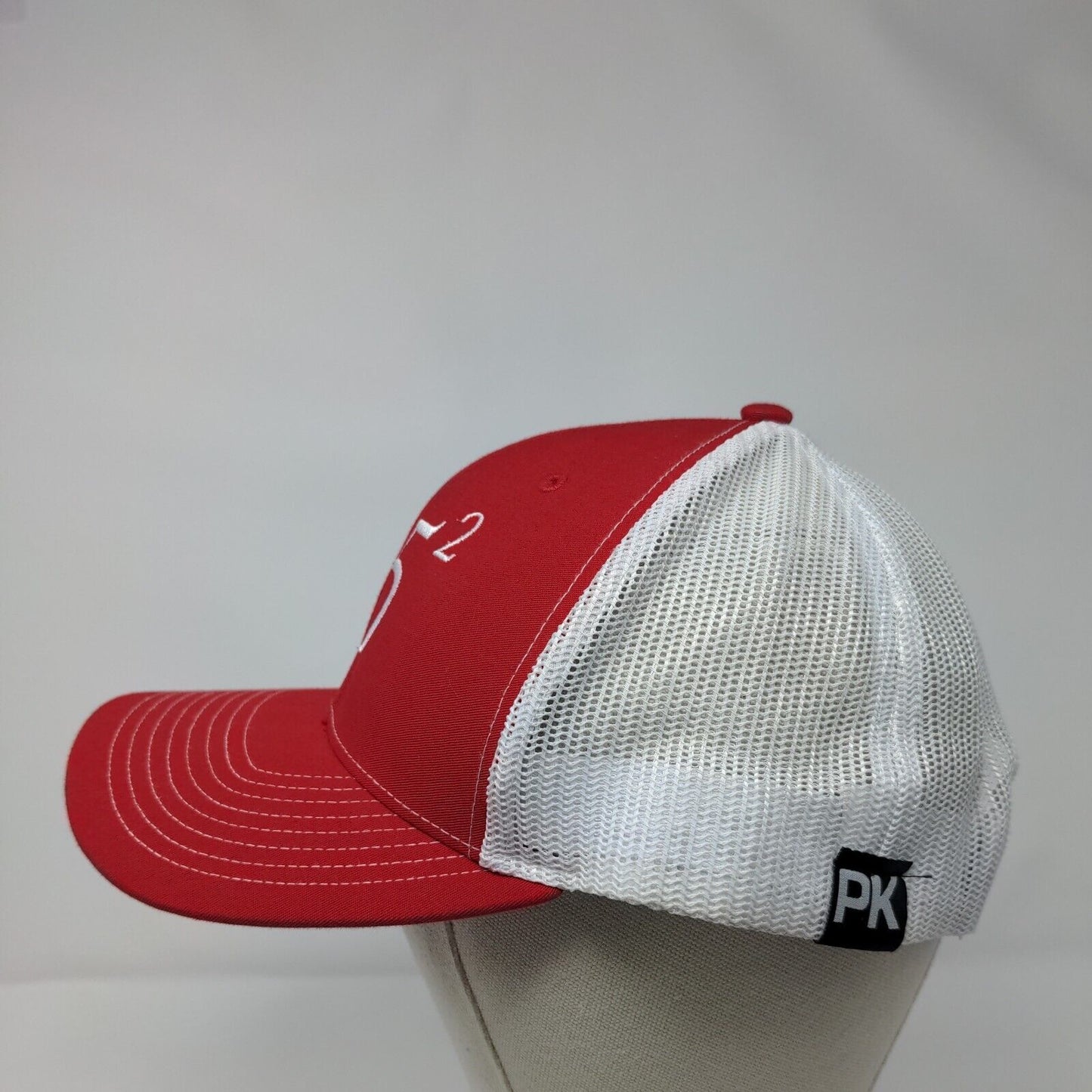 45 Squared Snapback Mesh Back Trucker Hat Red One Size Richardson