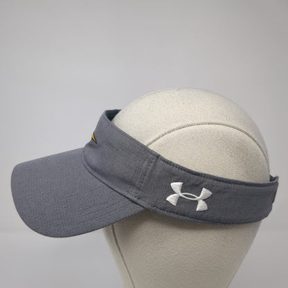 Softball Strapback Sun Visor Hat Gray One Size Embroidered Under Armour