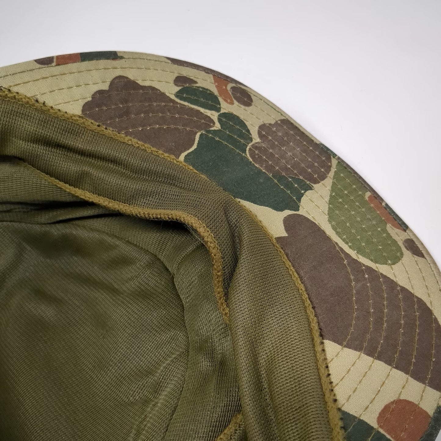 Army Cap Green Camo Vintage Duck Hunter Pattern Hat Flat Top Fitted Hunting