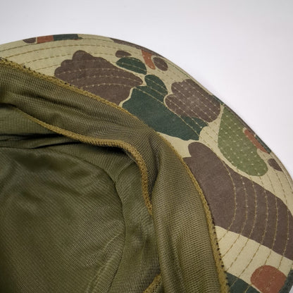 Army Cap Green Camo Vintage Duck Hunter Pattern Hat Flat Top Fitted Hunting