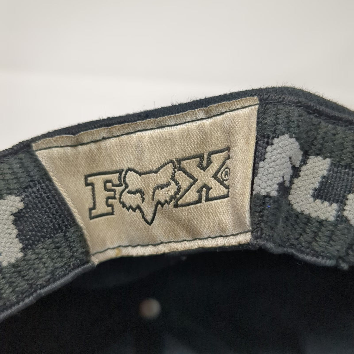 Fox Honda Racing Baseball Cap Black XL Fitted Hat Red Piping Graphic Motocross