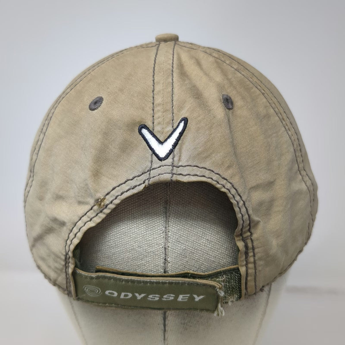 New Era Callaway Odyssey Golf Hat Beige One Size Baseball Cap Strapback Logo