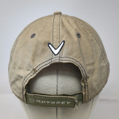 New Era Callaway Odyssey Golf Hat Beige One Size Baseball Cap Strapback Logo