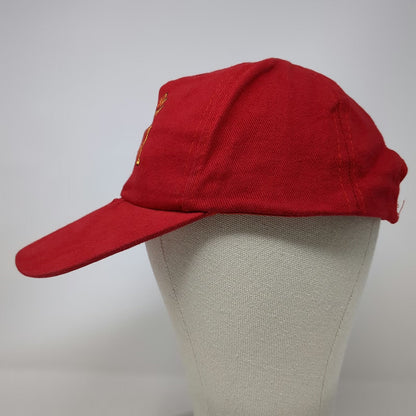 PNM Logo 5 Panel Red Yellow Black One Size Strapback Adjustable Cotton Twill Hat