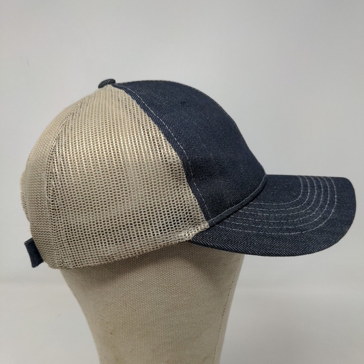 Panera Bread Men's Strapback Mesh Back Hat Blue Tan Adjustable Employee