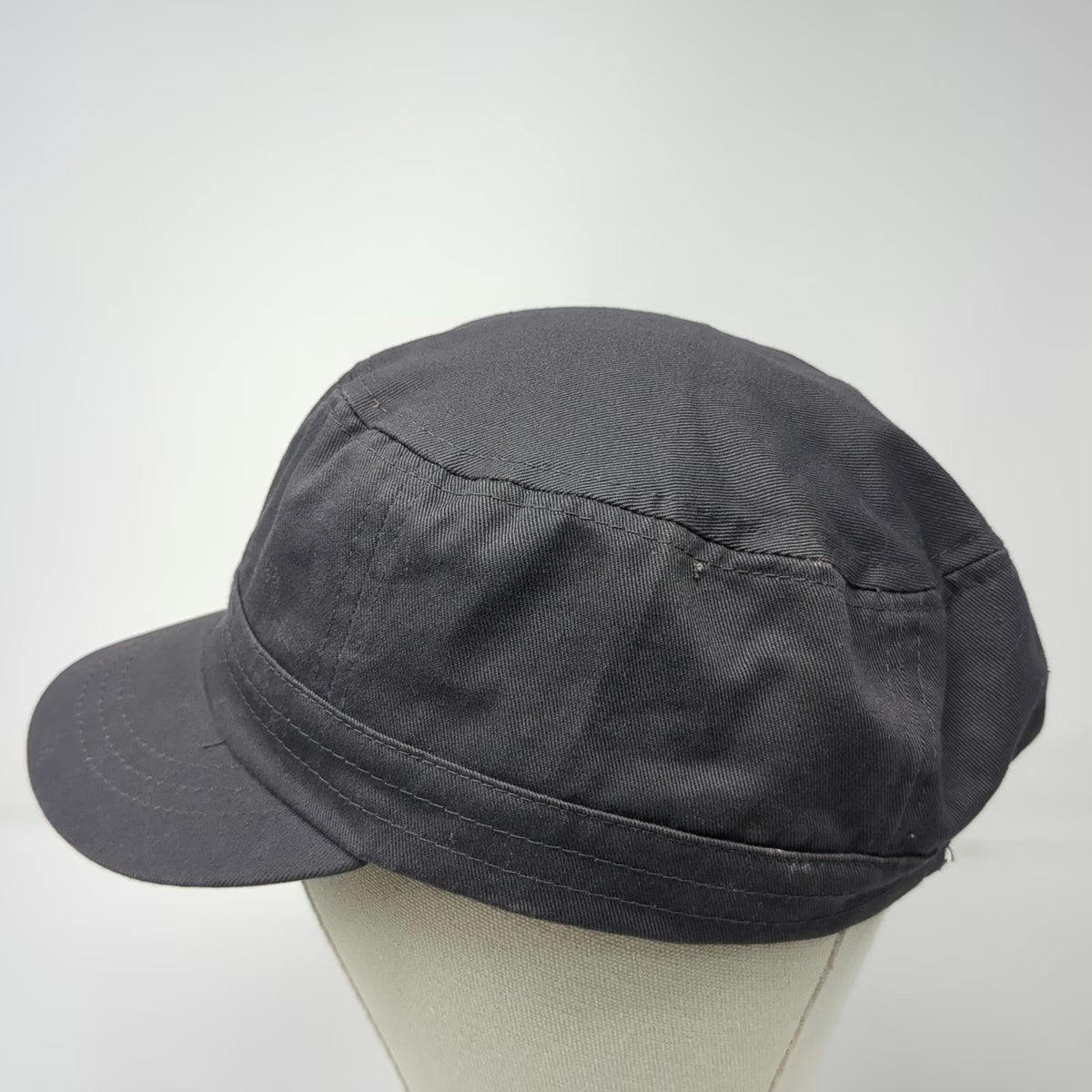 ABG Accessories Army Cap Gray One Size Polka Dot Flower Rhinestone Elastic Hat