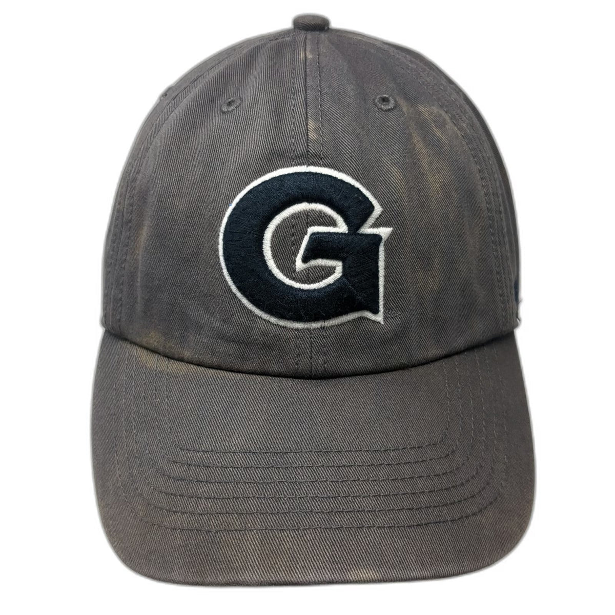 47 Brand Georgetown Hoyas NCAA Gray Cap L Green Underbrim Fitted Script Back Hat