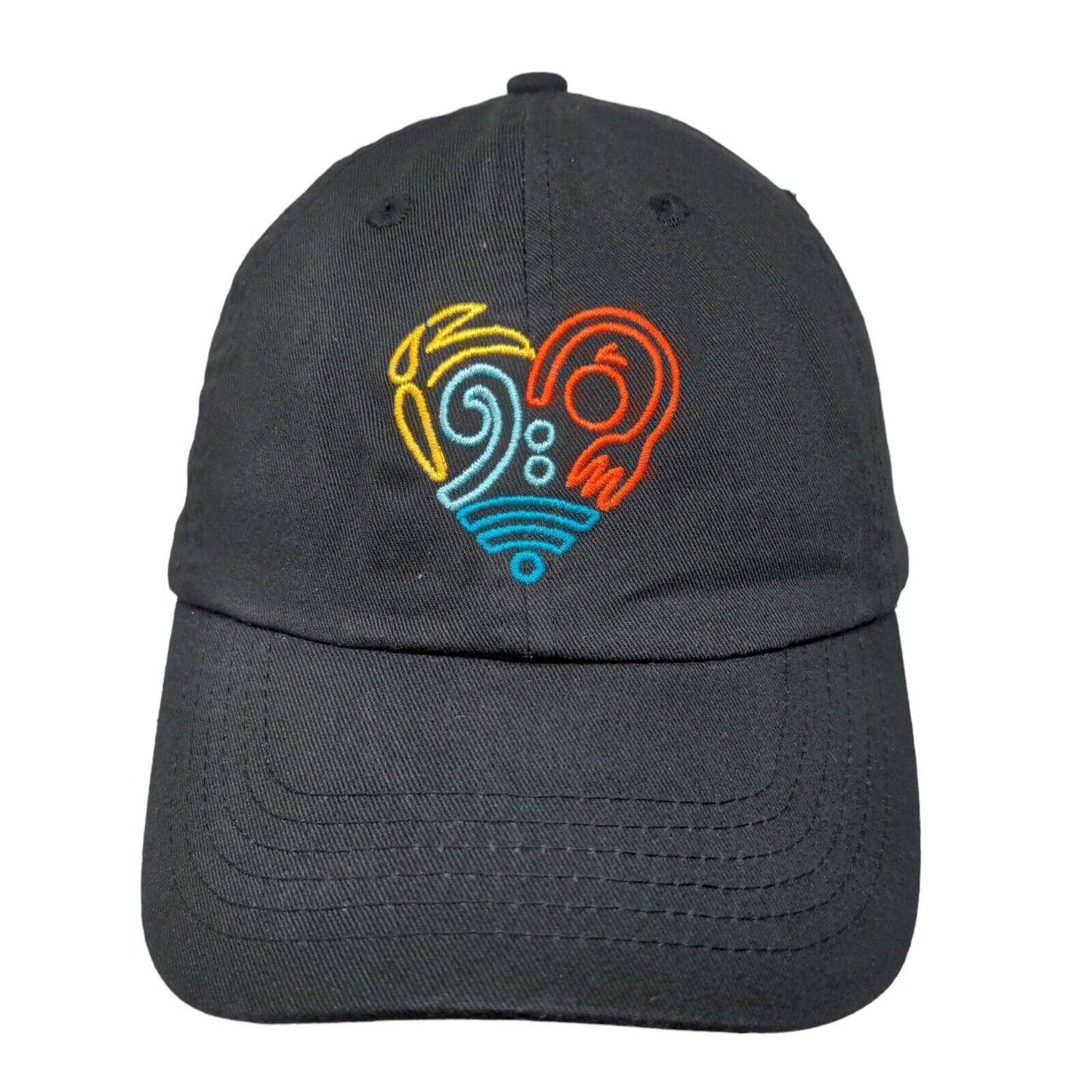 City District Slideback Hat Black One Size Adjustable Embroidered