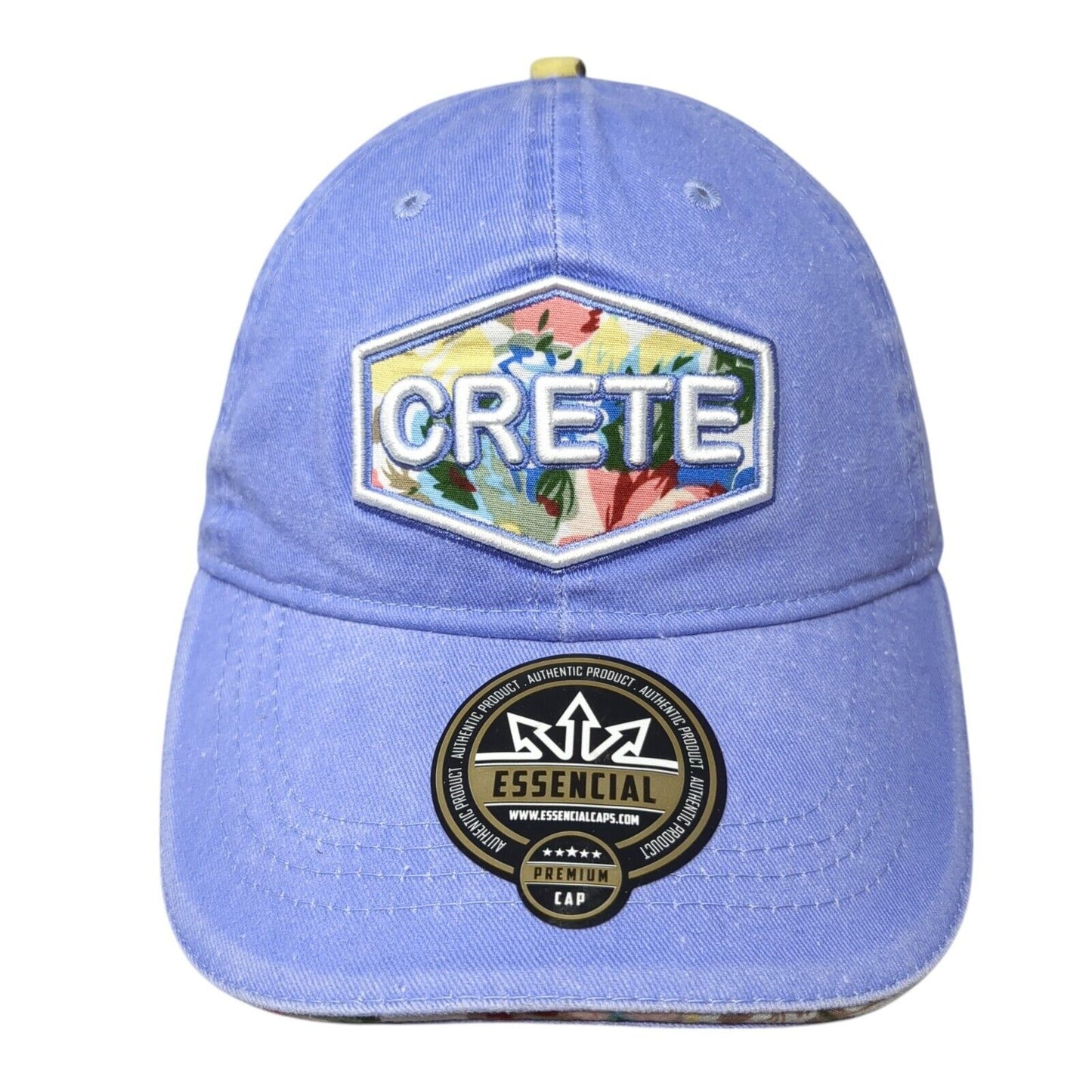 Crete Strapback Hat Blue One Size Adjustable 6 Panel Essencial Caps