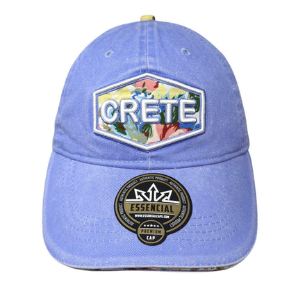 Crete Strapback Hat Blue One Size Adjustable 6 Panel Essencial Caps