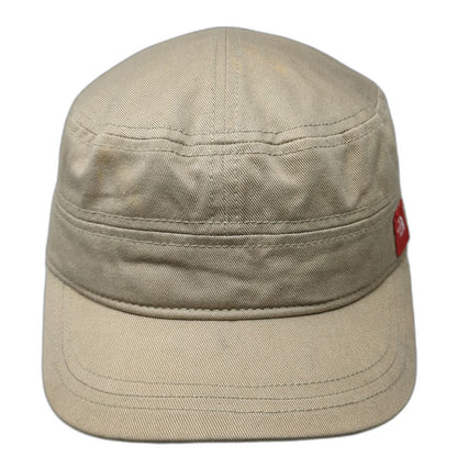 The North Face Army Cap Beige M Slideback Logo Patch 100% Cotton Adjustable Hat