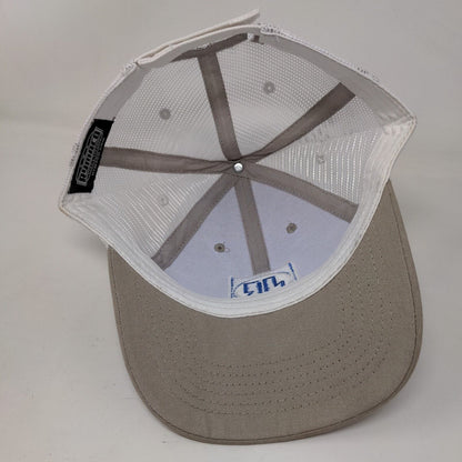 James River Equipment Strapback Trucker Hat Tan One Size Mesh Back