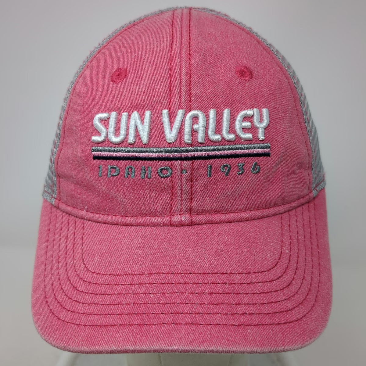 Gear For Sports Trucker Hat Pink One Size Sun Valley Idaho 1936 Mesh Back